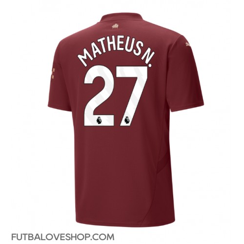 Dres Manchester City Matheus Nunes #27 Tretina 2024-25 Krátky Rukáv